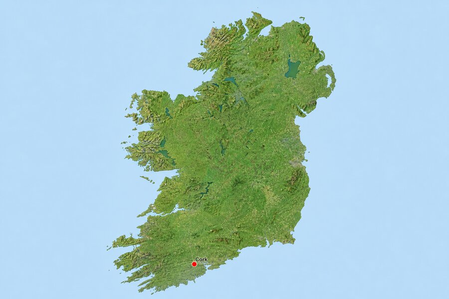 Irlandia, Cork zaznaczone